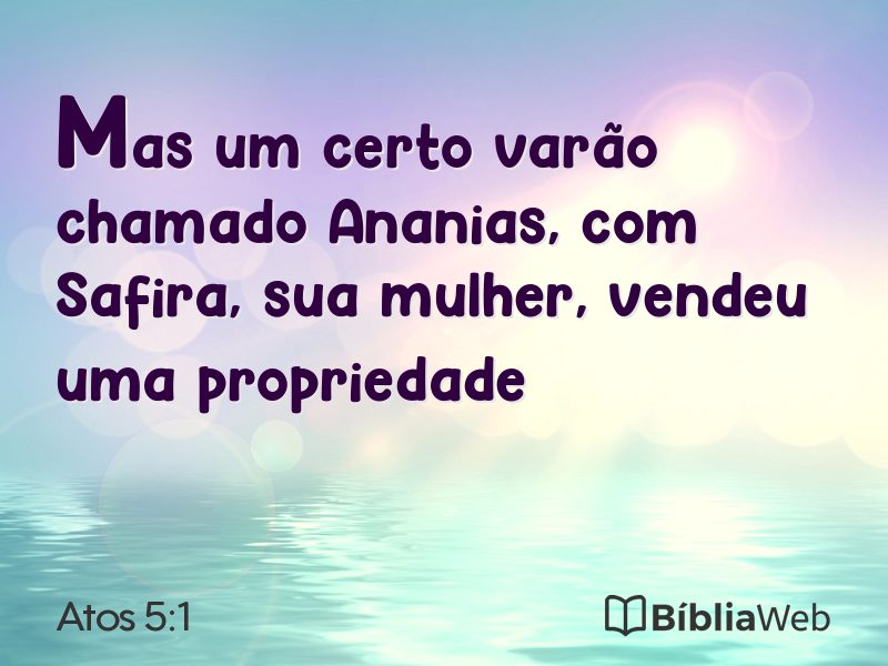 Atos 5:1 em imagem para compartilhar