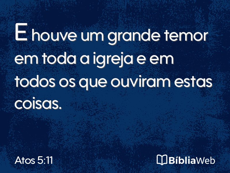 Atos 5:11 em imagem para compartilhar