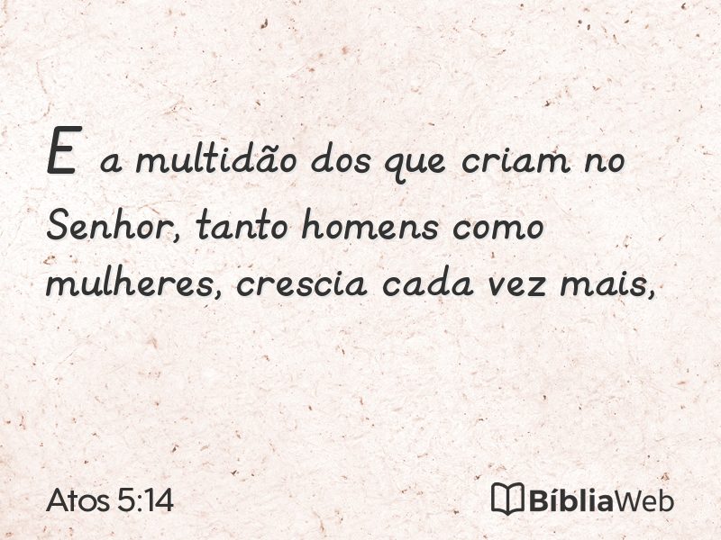 Atos 5:14 em imagem para compartilhar