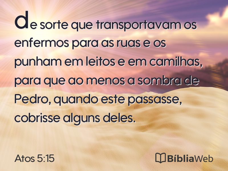 Atos 5:15 em imagem para compartilhar