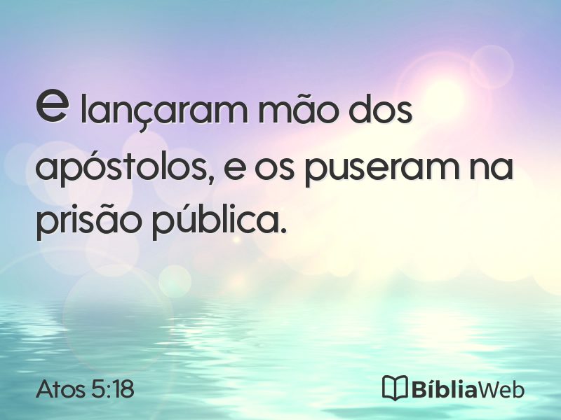 Atos 5:18 em imagem para compartilhar