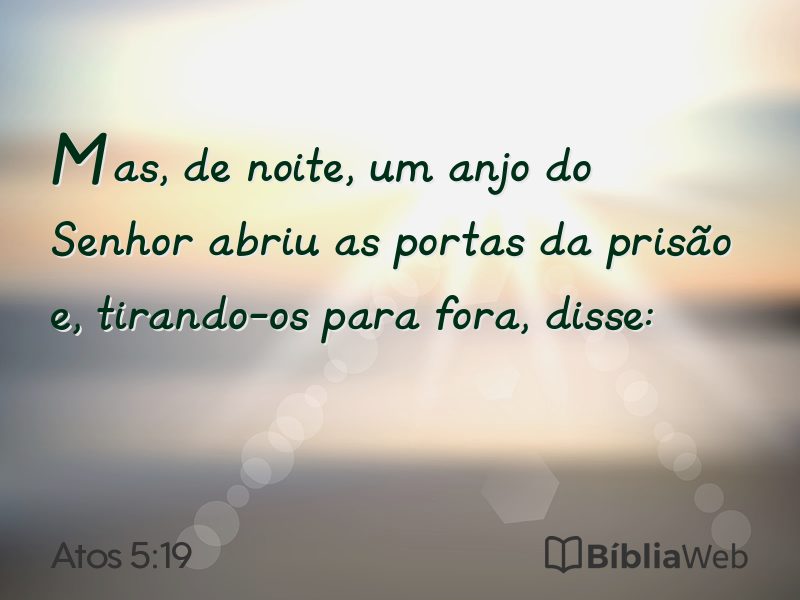 Atos 5:19 em imagem para compartilhar