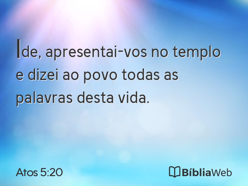 Atos 5:20 em imagem para compartilhar