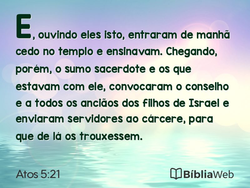Atos 5:21 em imagem para compartilhar