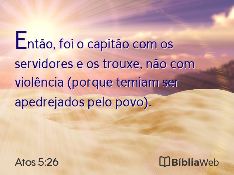 Atos 5:26 em imagem para compartilhar