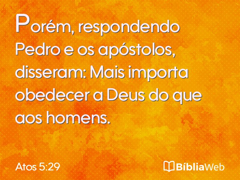 Atos 5:29 em imagem para compartilhar