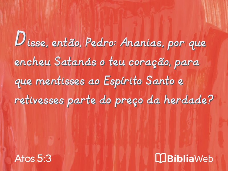 Atos 5:3 em imagem para compartilhar