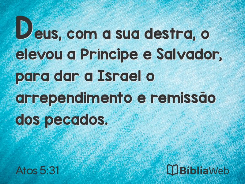 Atos 5:31 em imagem para compartilhar