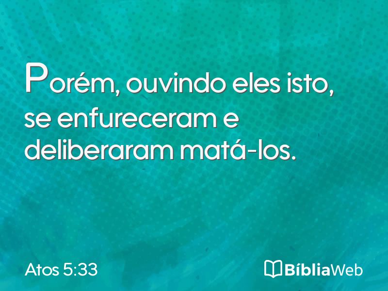 Atos 5:33 em imagem para compartilhar