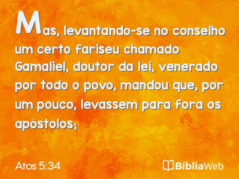 Atos 5:34 em imagem para compartilhar