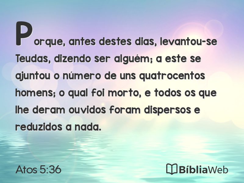 Atos 5:36 em imagem para compartilhar