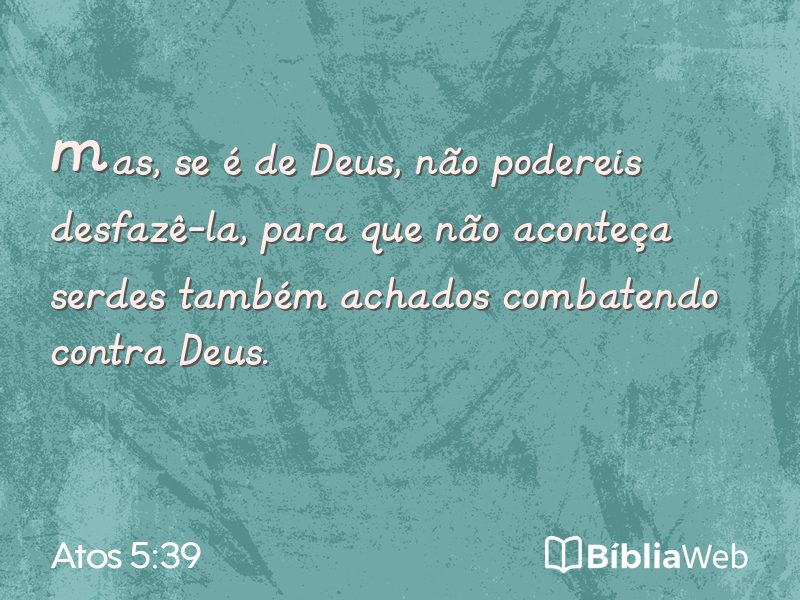Atos 5:39 em imagem para compartilhar