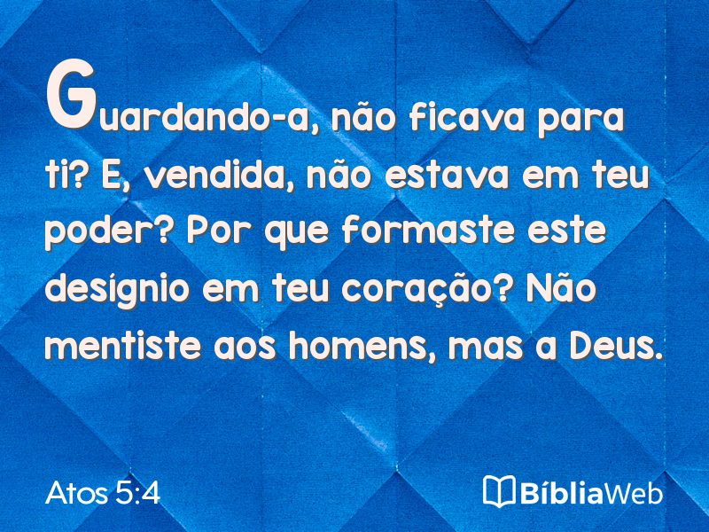 Atos 5:4 em imagem para compartilhar