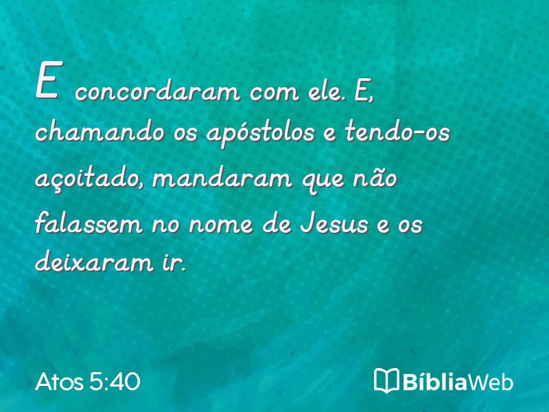 Atos 5:40 em imagem para compartilhar