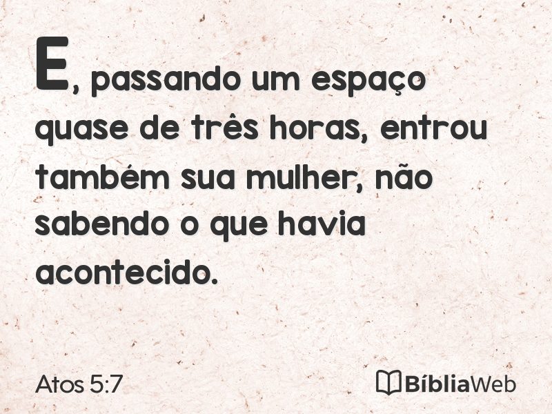 Atos 5:7 em imagem para compartilhar