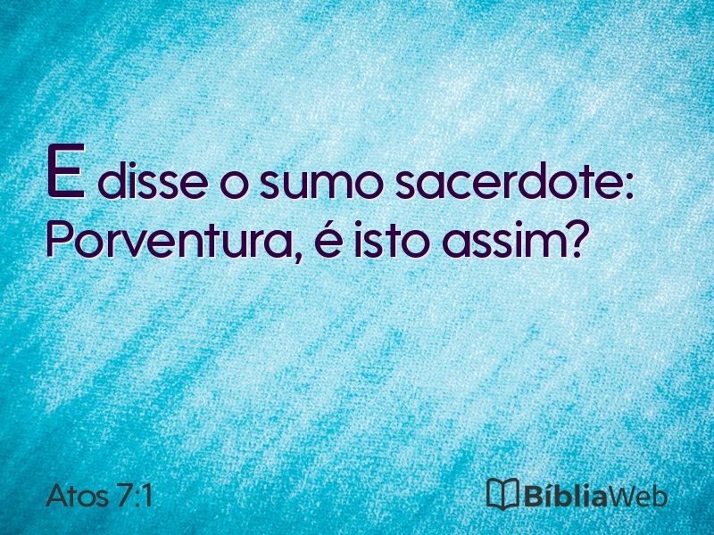 Atos 7:1 em imagem para compartilhar