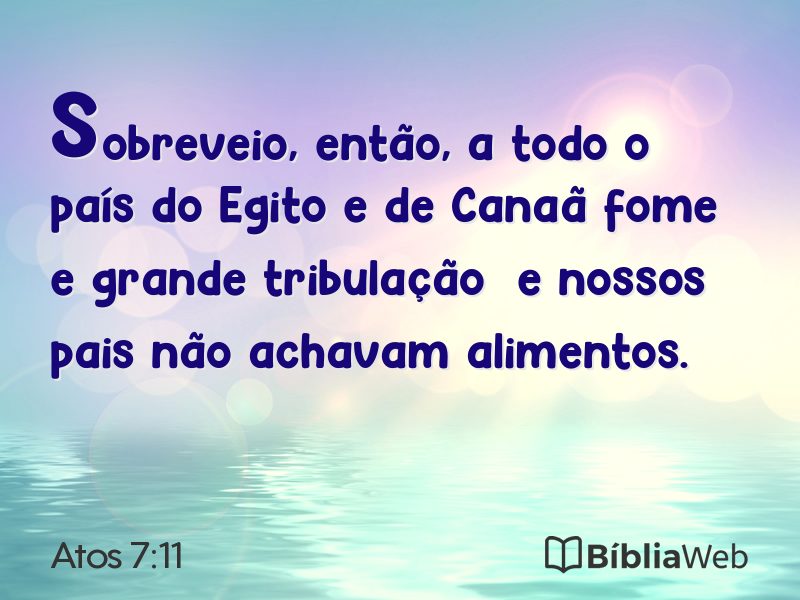 Atos 7:11 em imagem para compartilhar
