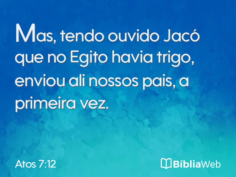 Atos 7:12 em imagem para compartilhar