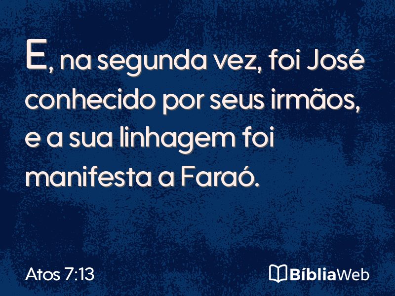 Atos 7:13 em imagem para compartilhar