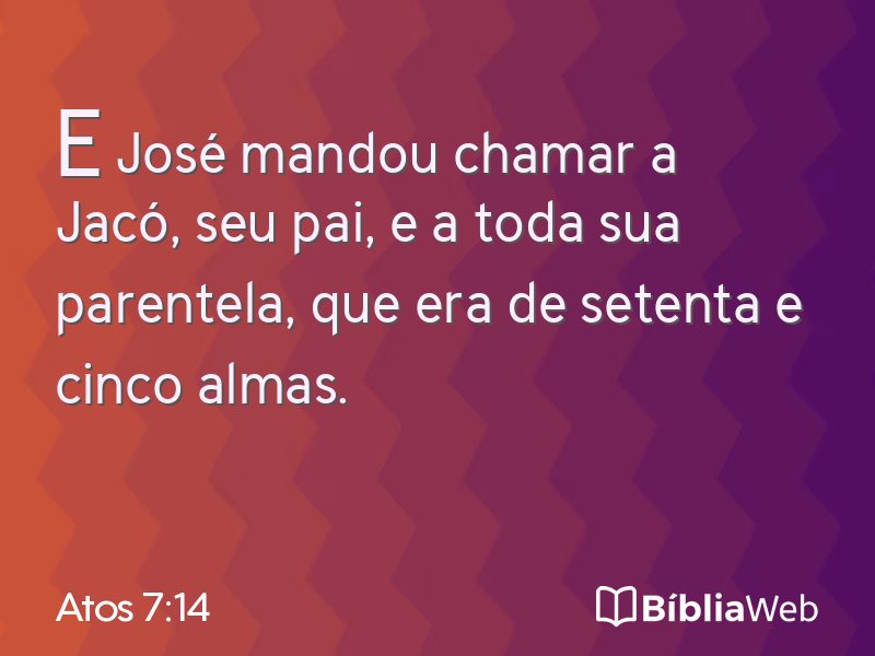 Atos 7:14 em imagem para compartilhar
