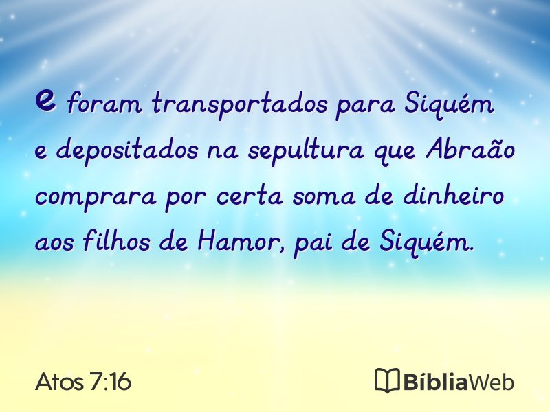 Atos 7:16 em imagem para compartilhar