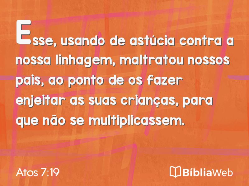 Atos 7:19 em imagem para compartilhar