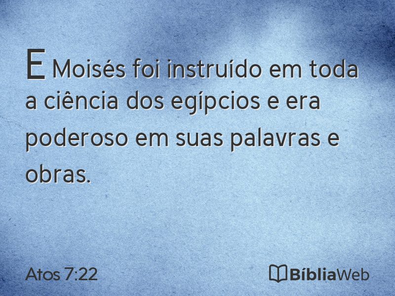 Atos 7:22 em imagem para compartilhar