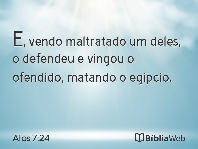 Atos 7:24 em imagem para compartilhar