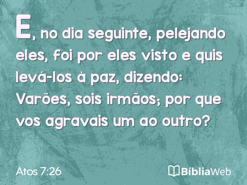 Atos 7:26 em imagem para compartilhar