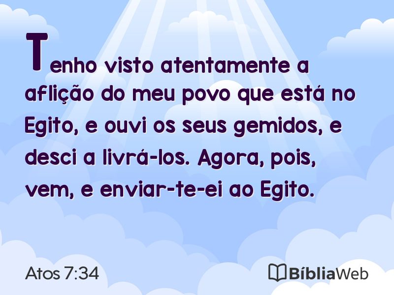 Atos 7:34 em imagem para compartilhar