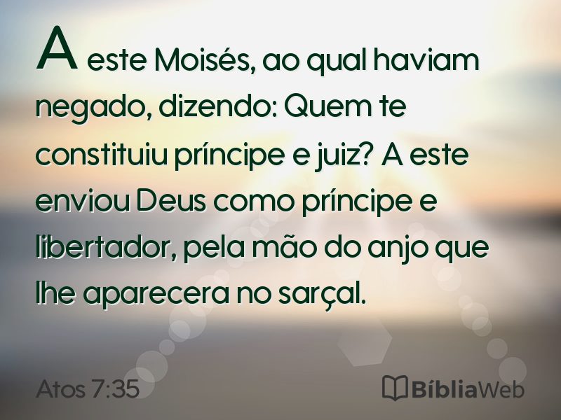 Atos 7:35 em imagem para compartilhar