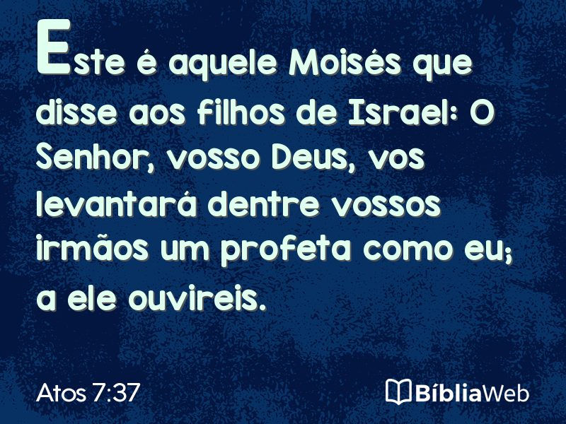 Atos 7:37 em imagem para compartilhar