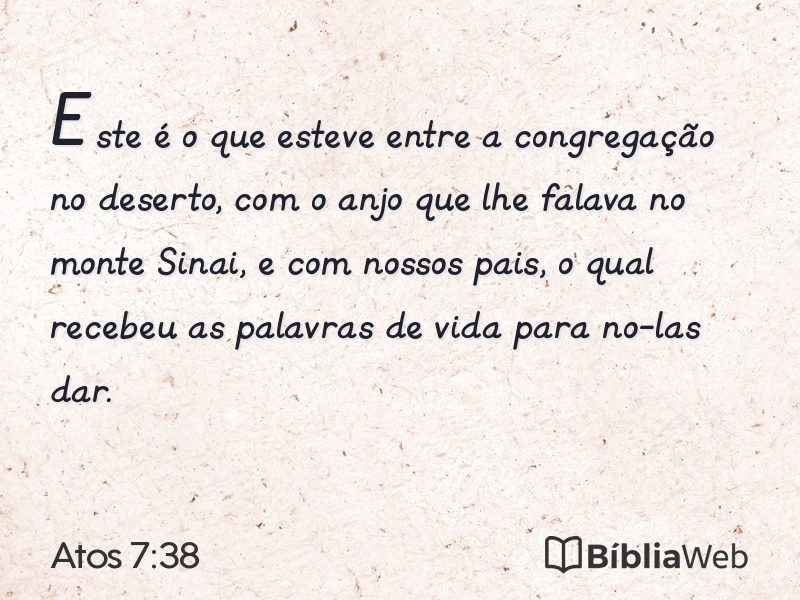 Atos 7:38 em imagem para compartilhar