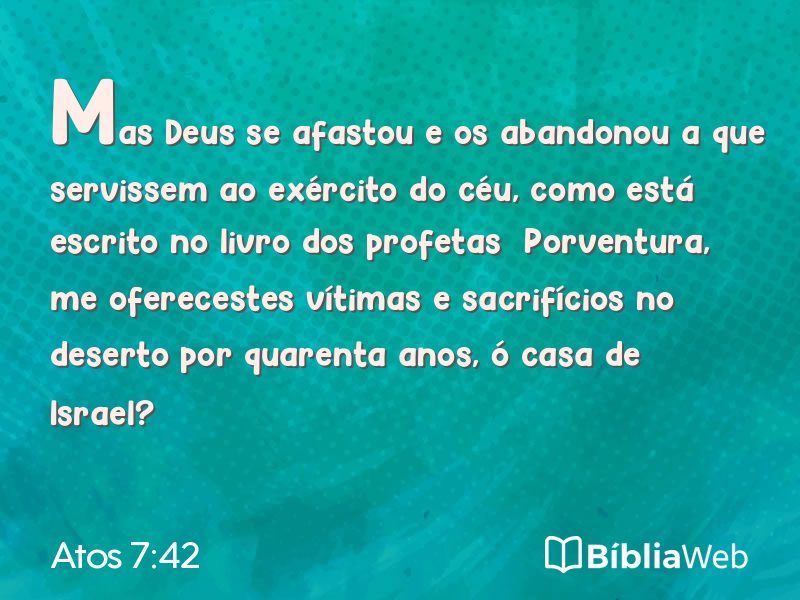 Atos 7:42 em imagem para compartilhar
