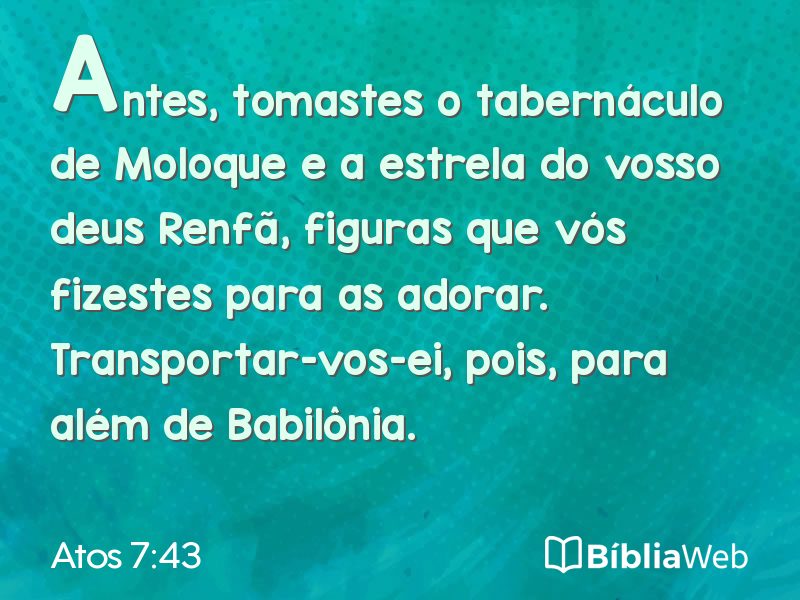 Atos 7:43 em imagem para compartilhar