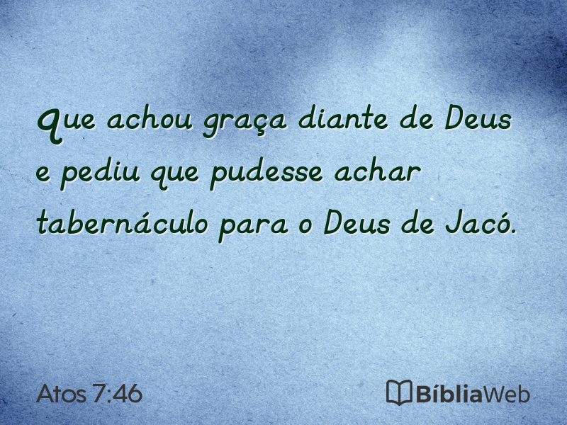 Atos 7:46 em imagem para compartilhar