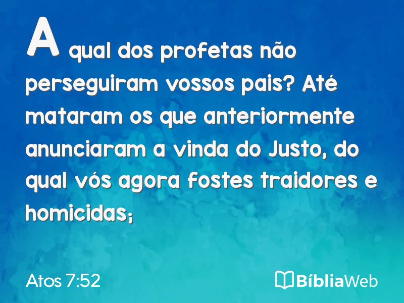 Atos 7:52 em imagem para compartilhar