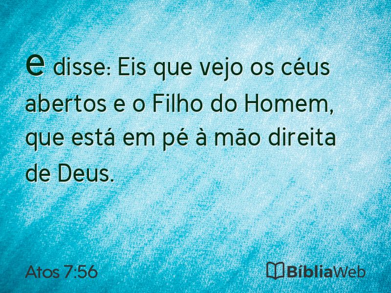 Atos 7:56 em imagem para compartilhar