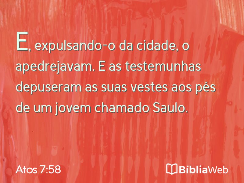 Atos 7:58 em imagem para compartilhar