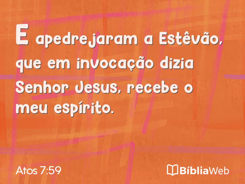 Atos 7:59 em imagem para compartilhar