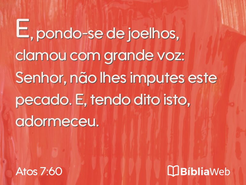 Atos 7:60 em imagem para compartilhar