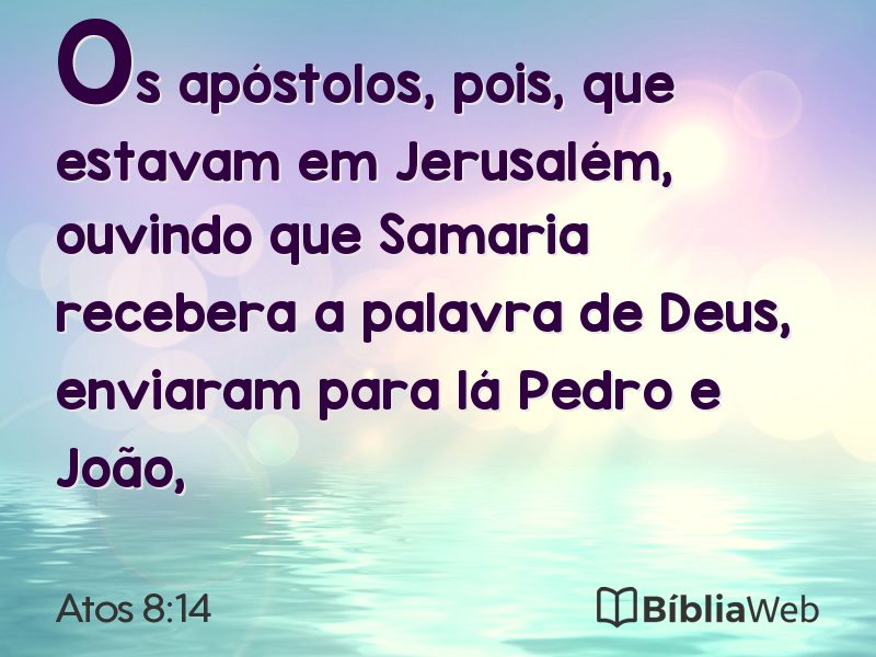Atos 8:14 em imagem para compartilhar