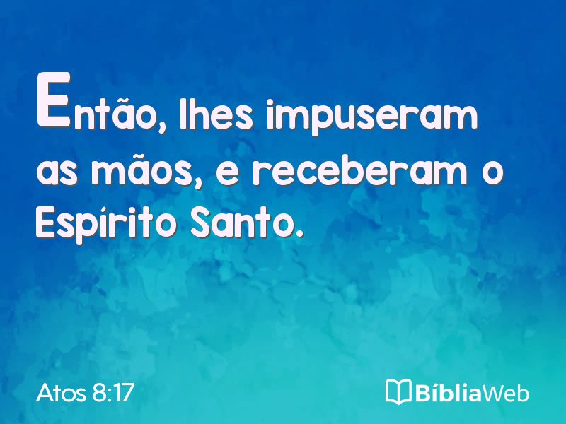 Atos 8:17 em imagem para compartilhar