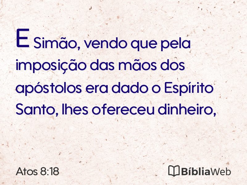 Atos 8:18 em imagem para compartilhar