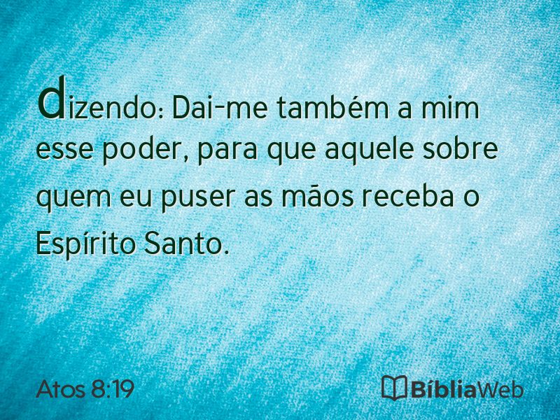 Atos 8:19 em imagem para compartilhar