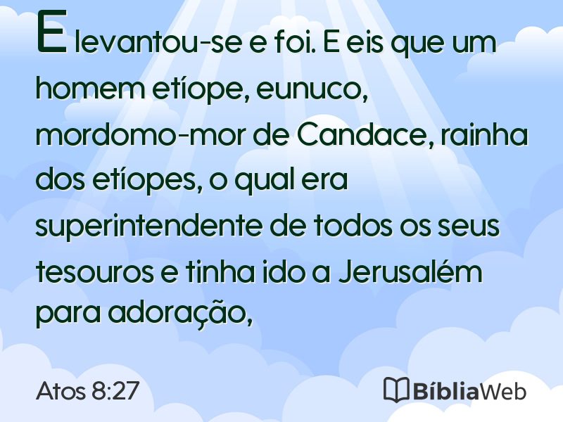 Atos 8:27 em imagem para compartilhar