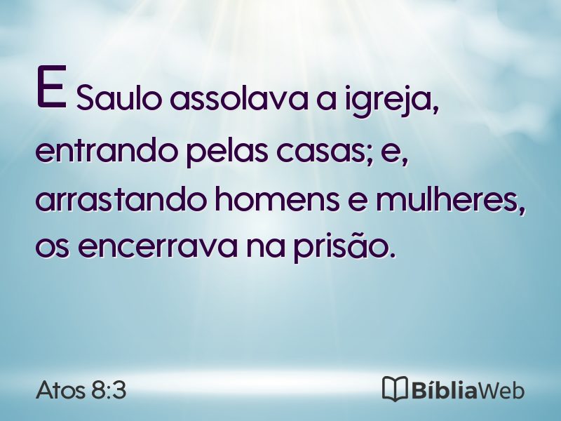Atos 8:3 em imagem para compartilhar