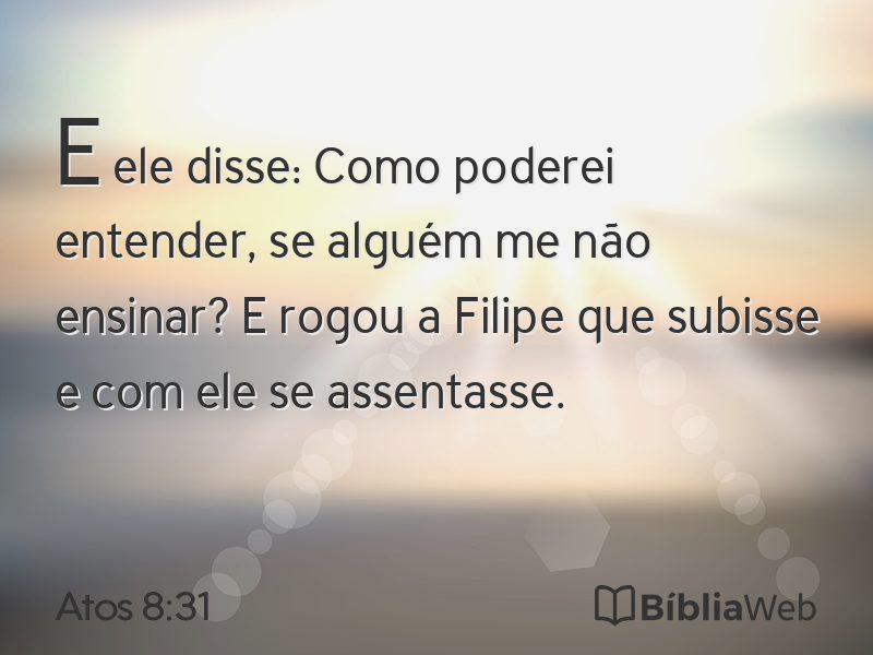 Atos 8:31 em imagem para compartilhar
