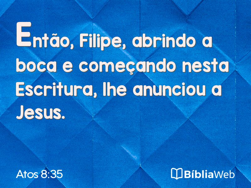 Atos 8:35 em imagem para compartilhar