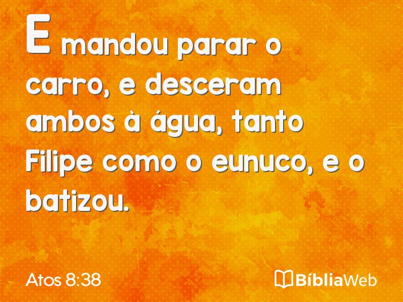 Atos 8:38 em imagem para compartilhar